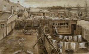 Cour des charpentiers et blanchisserie - Vincent van Gogh